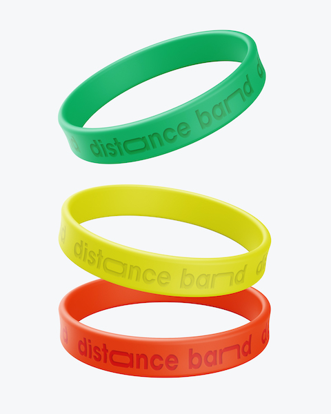 Distance Band Armbänder Wahrung sozialen Distanz Alltag